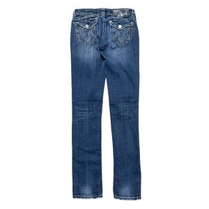 Women’s Y2K MEK Denim Mazatlan Cigarette Grunge Skinny Blue Jeans Size 27